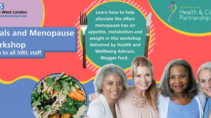 Staff support event - meals and menopause